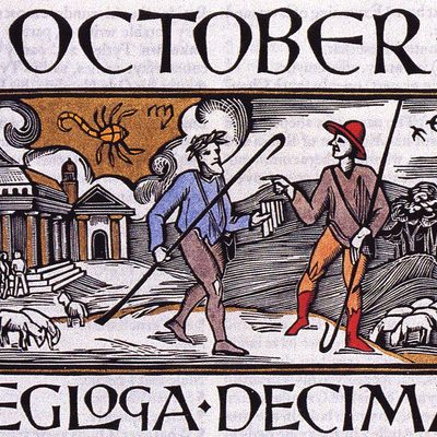 An illustration from the The Shepheardes Calender of 1579