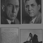 A copy of the Amundsen note, and portraits of Amundsen and Gould.