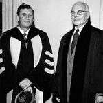 With Trustee Chairman Laird Bell, 1955.
