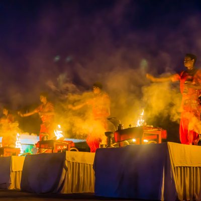 Prayer in Varanasi, India