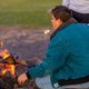 The Class of 2023 gathers for a bonfire on the Hill of Three Oaks on Friday, Oct. 25, 2019.