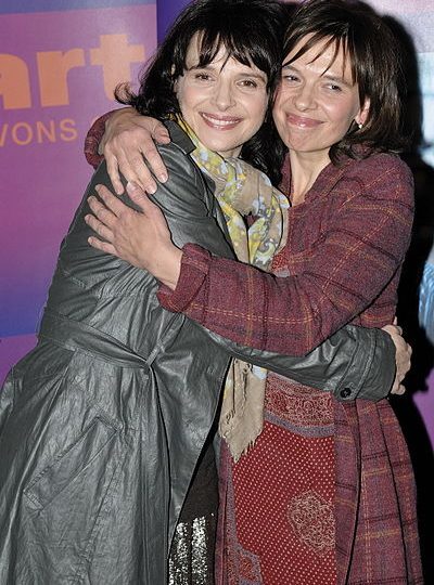 Actress Juliette Binoche and her sister, documentary filmmaker Marion Stahlens