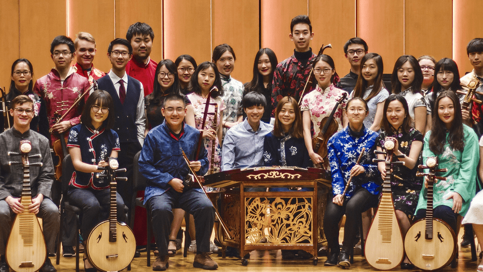 Image of members of Carleton's Chinese Music Ensemble.