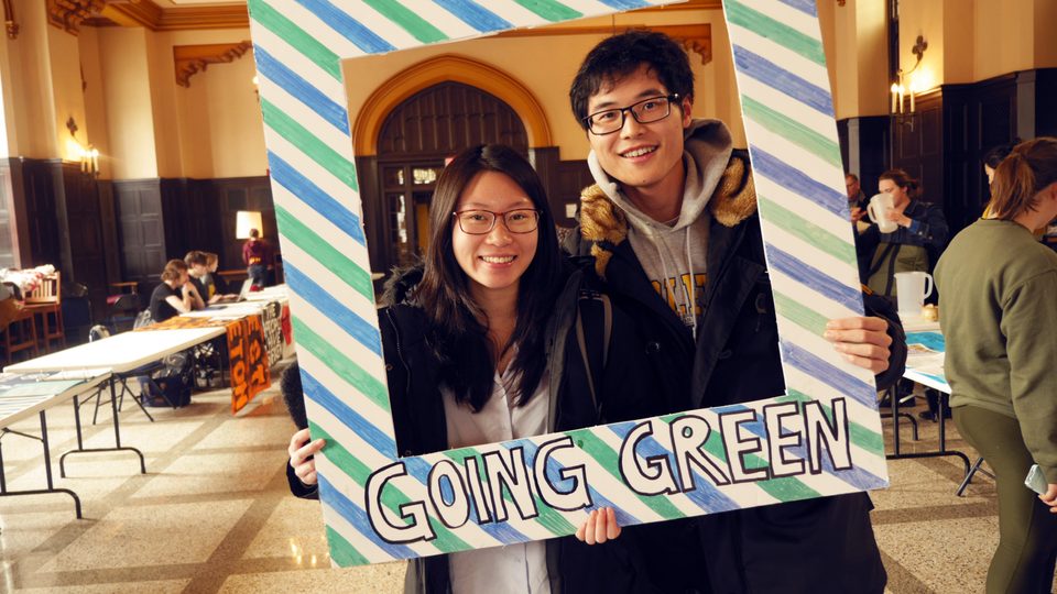 Students attending the 2019 Climate Action Week kickoff.