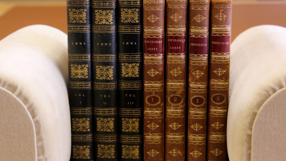 First-edition books from the Nelson collection.