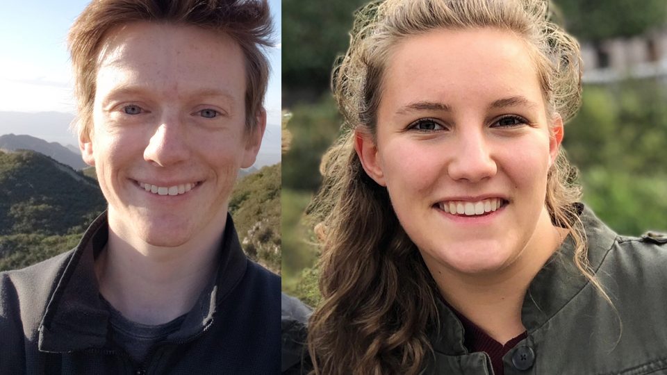 Will Schwarzer ’20 and Sarah Finstuen-Magro ’20, Goldwater Scholarship recipients