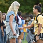 The Class of 2023 on move-in day 2019.