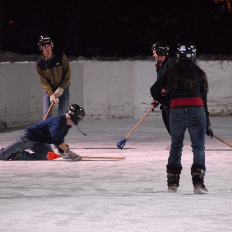Broomball at Carleton A night on the ice News Carleton College