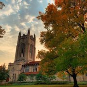 Skinner Chapel in the fall