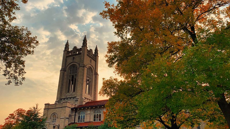 Skinner Chapel in the fall