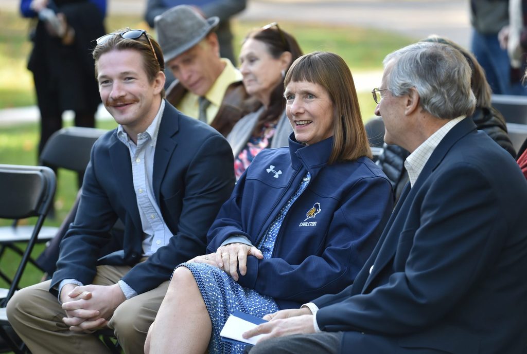 Alison Byerly flanked by her son, Ryan, left and her husband Steve, right.