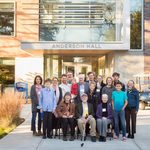 Anderson family in front of Anderson Hall.