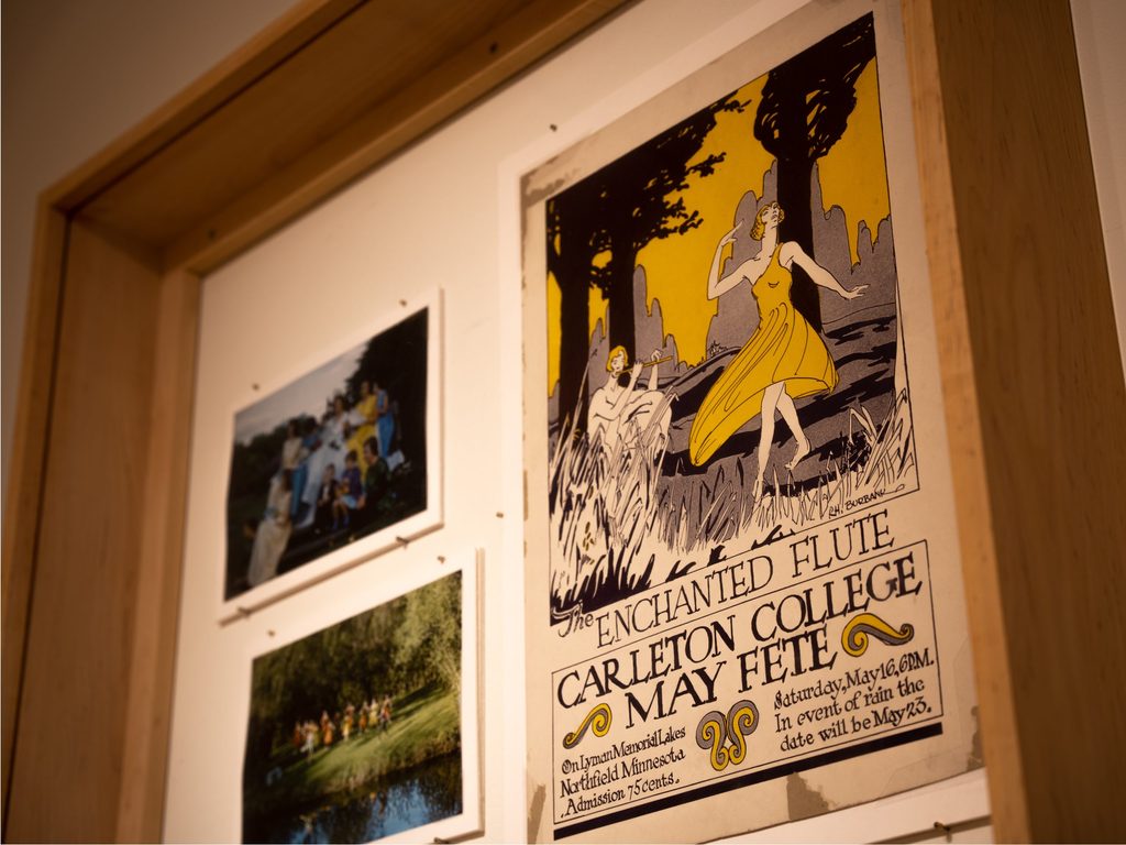 Close-up of "Imagined Futures, Forgotten Pasts" display