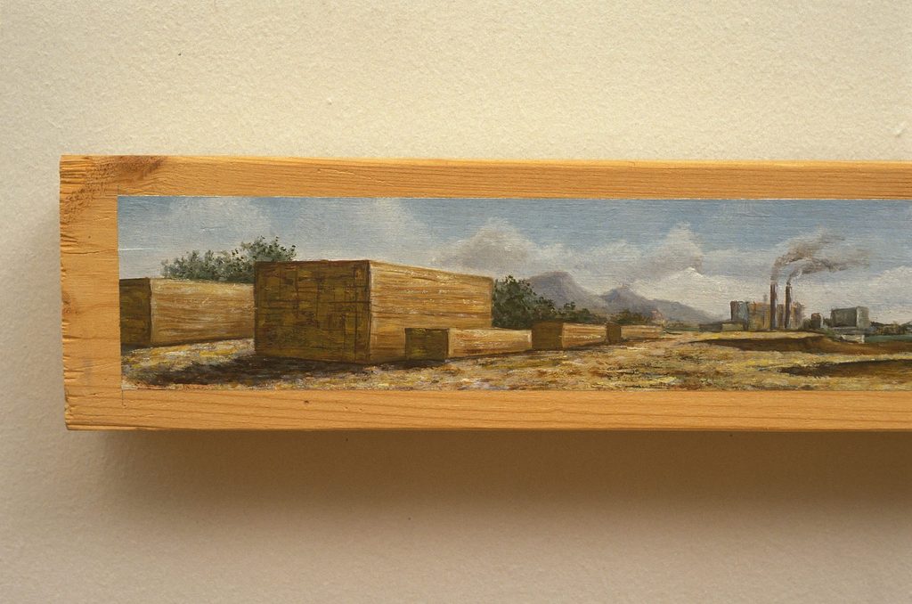 Photo of left-hand side of Lefkowitz's "Import/Export" piece