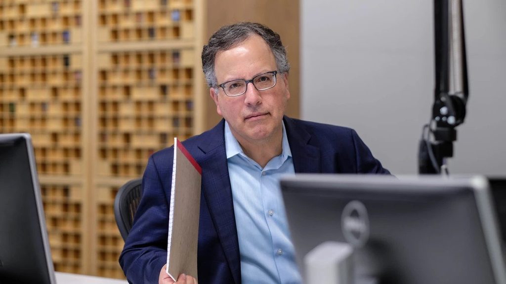 Joseph Shapiro in a recording studio