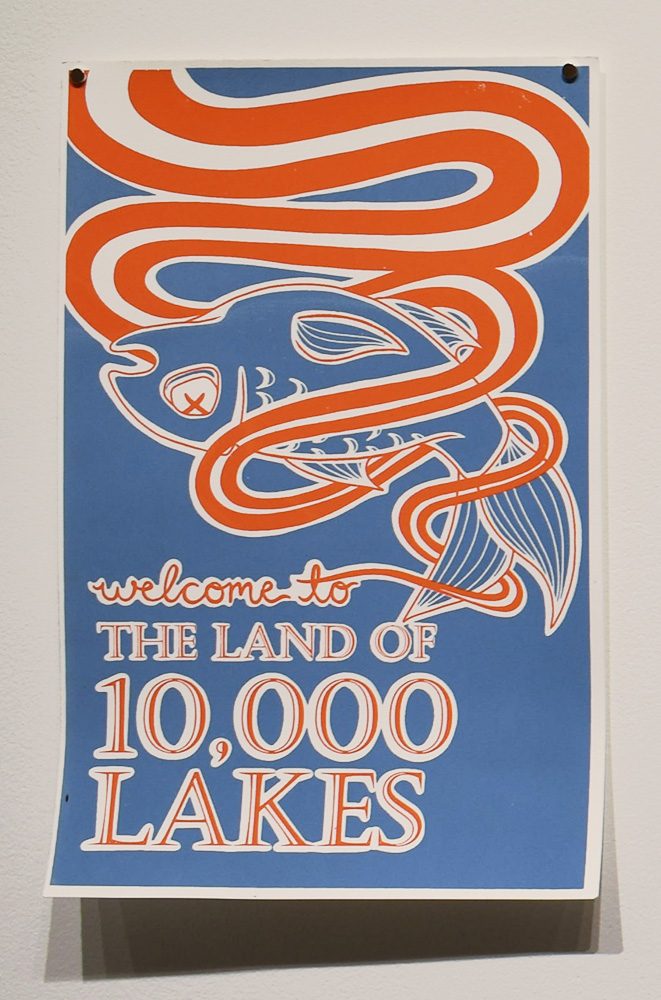 Image of dead fish with words "welcome to the land of 10,000 lakes"