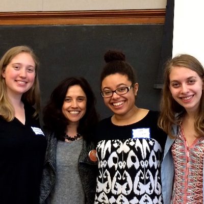 Professor Palmar Alvarez-Blanco with 2016 Spanish Majors