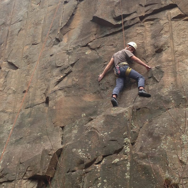 Climbing at Sandstone, Robinson Park CANOE Carleton College