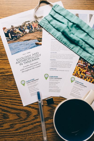 Face mask with GEP brochures