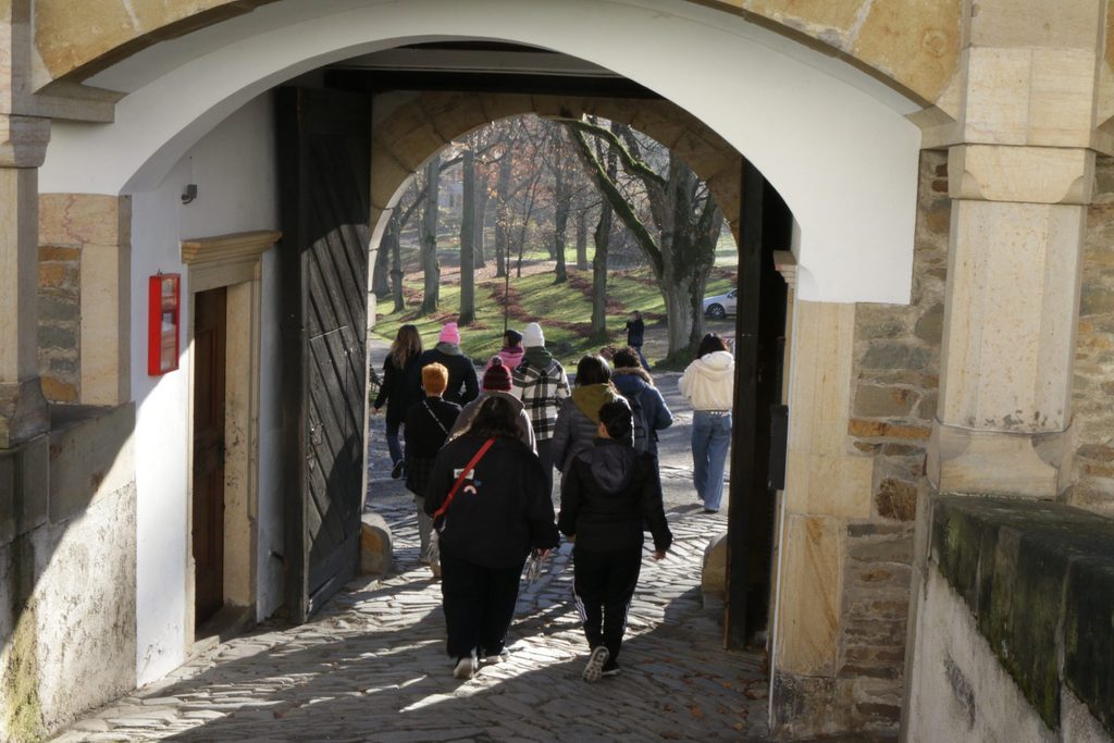 Students on Carleton's Women's and Gender Studies program leave the castel