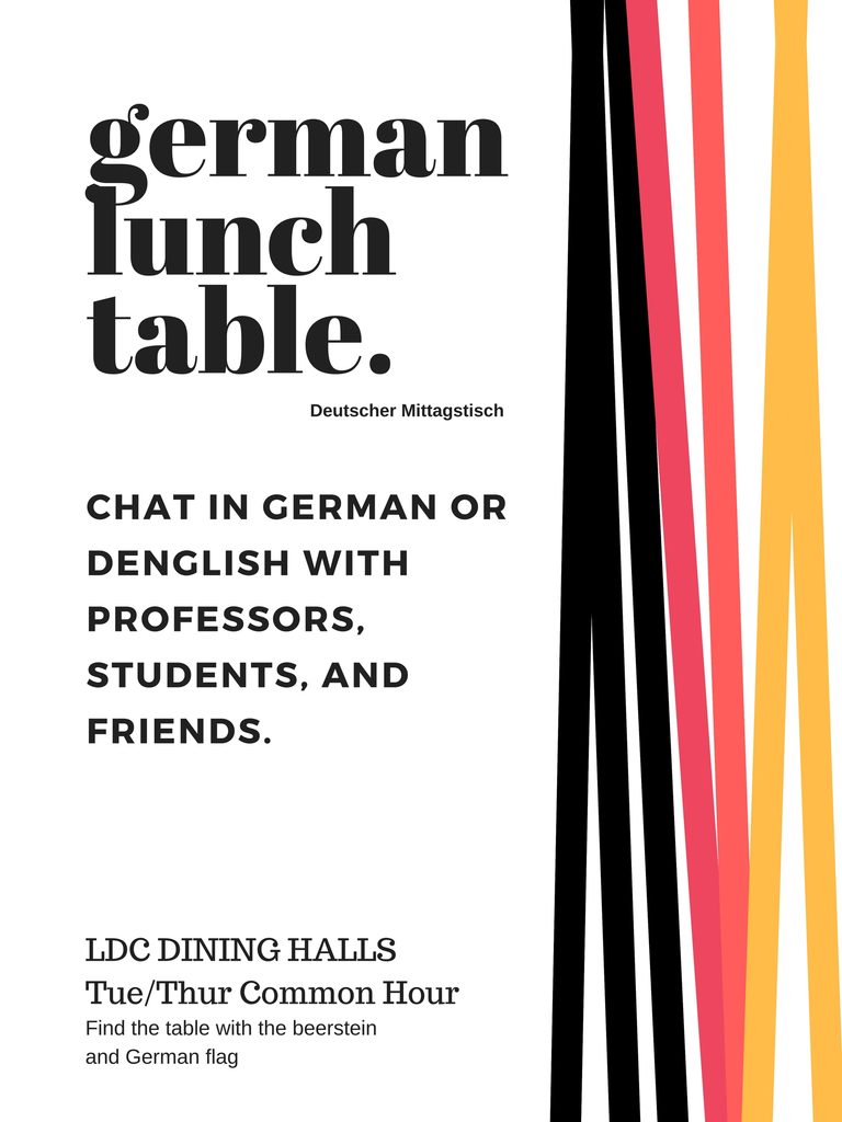 German lunch table poster