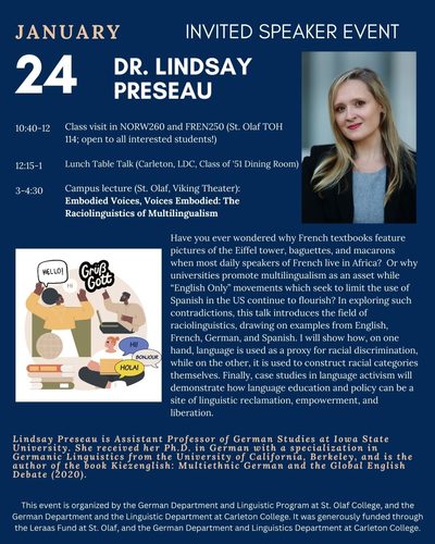 Poster for guest lecture