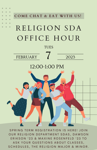 Religion SDA Office Hour Poster