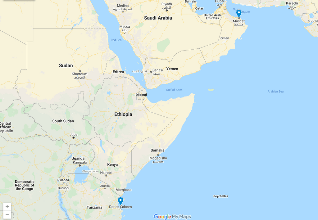 zanzibar-oman-bahrain map