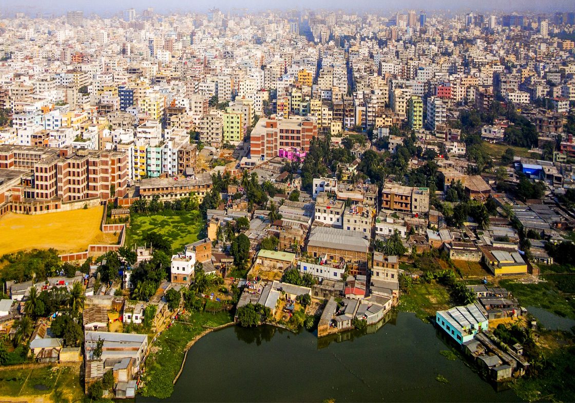 Aerial View of Dhaka, Bangladesh