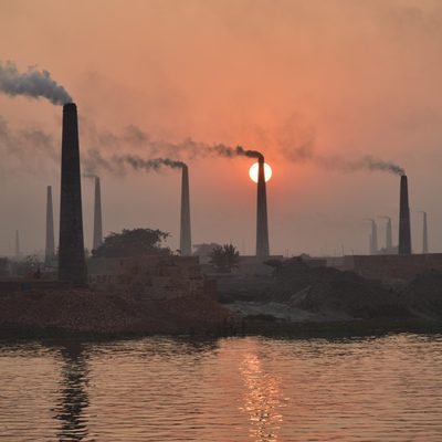 power plant by the river in Bangladesh