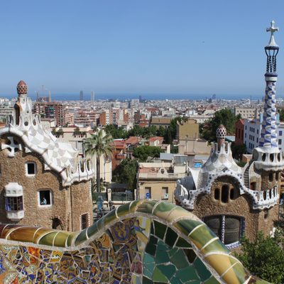 Barcelona overview with Gaudi