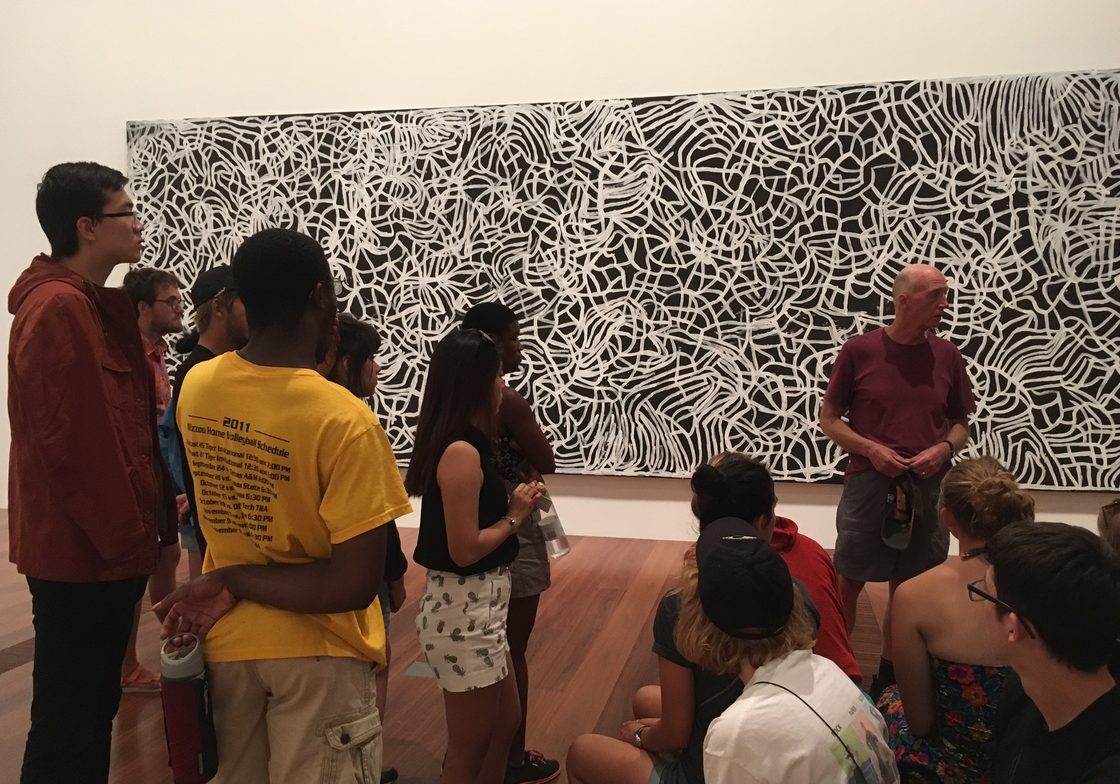 Fred discusses Aboriginal art history at The Who's Afraid of Color exhibition - Wi17