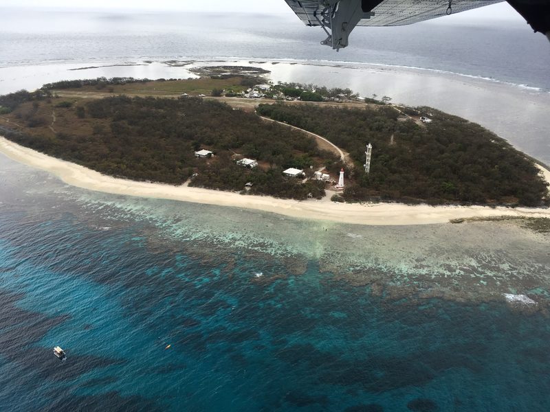Flying into Lady Elliot Island in the Great Barrier Reef - Winter 2017