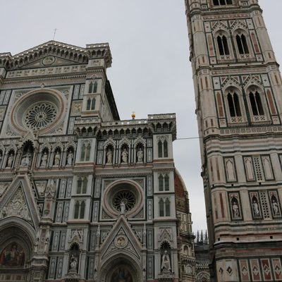 Buildings and a Glimpse of Duomo in Florence, Italy