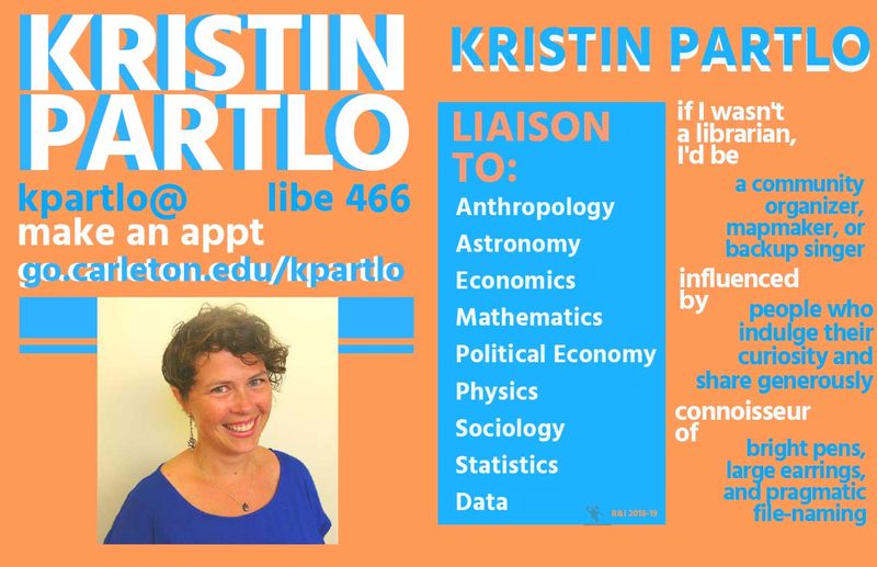 Kristin Partlo's trading card, 2018-19