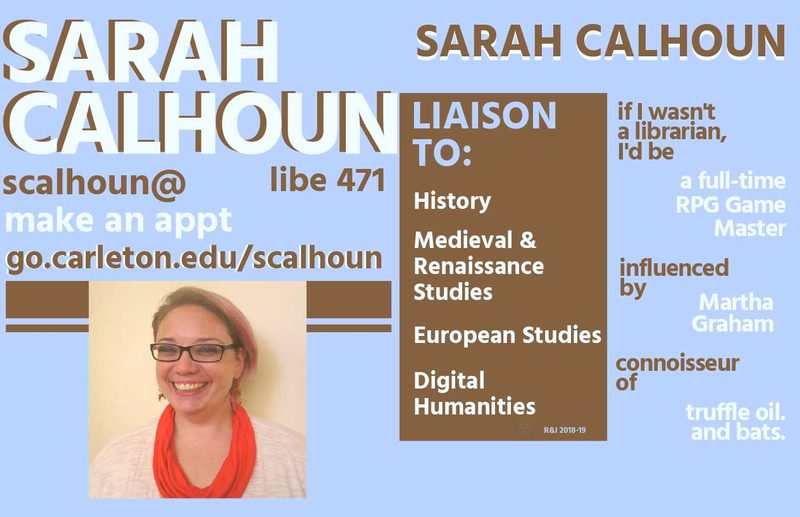 Sarah Calhoun's trading card, 2018-19