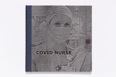 Book cover showing nurse in scrub mask