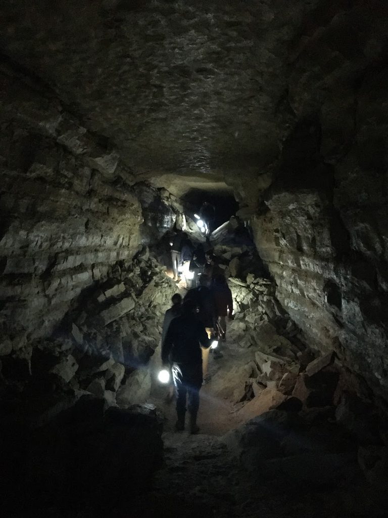 Fandel students in Mystery Cave