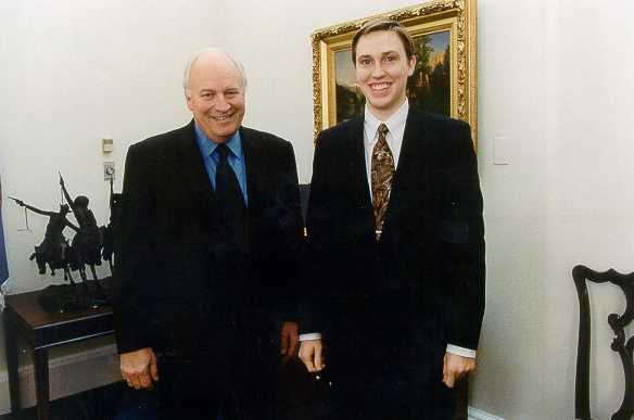 Vice President Dick Cheney and Chad Bayse