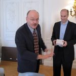 Professor Schier and Tom Freedman