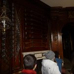 Students in front of Ornate Rifle Cabinet, Washington, D.C.