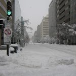 Snowy Street in Washington, D.C.