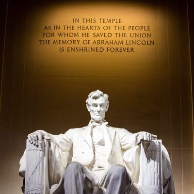 Statue of Lincoln in Lincoln Memorial