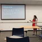 Kaitlyn Hamers presenting her research at MULS