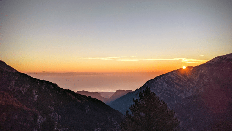Sunrise at Mount Olympus