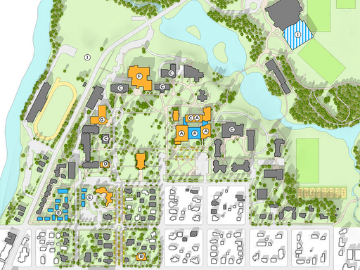 illustration of the Carleton campus for the facilities master plan