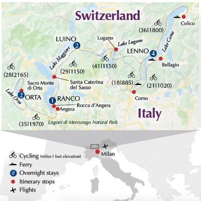 Cycling the Itialian & Swiss Lakes