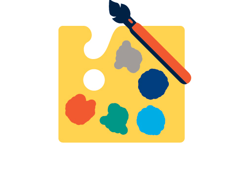 art palette and brush icon