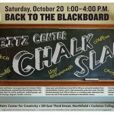 Weitz Center Chalk Slam poster