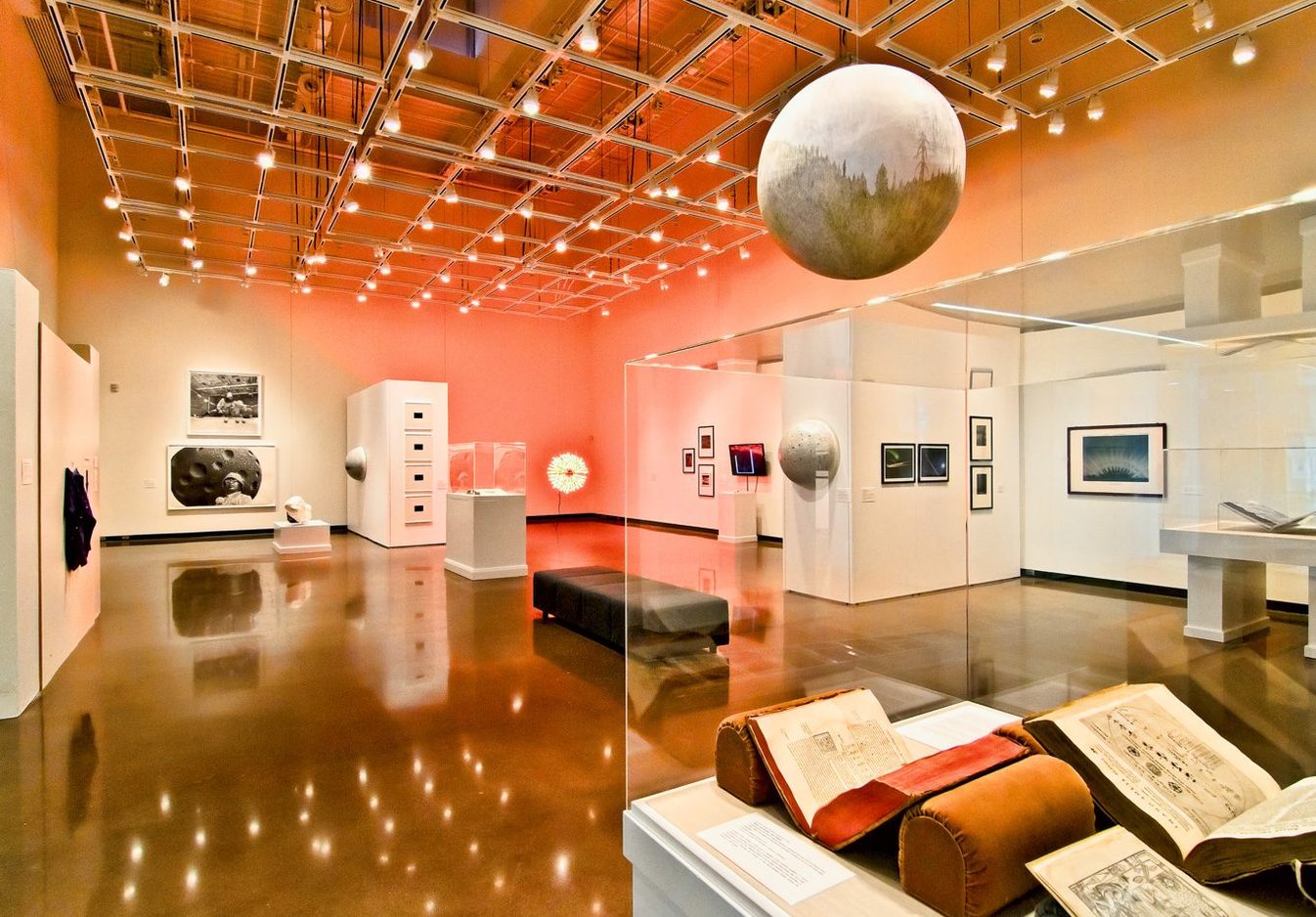 artworks in a museum gallery
